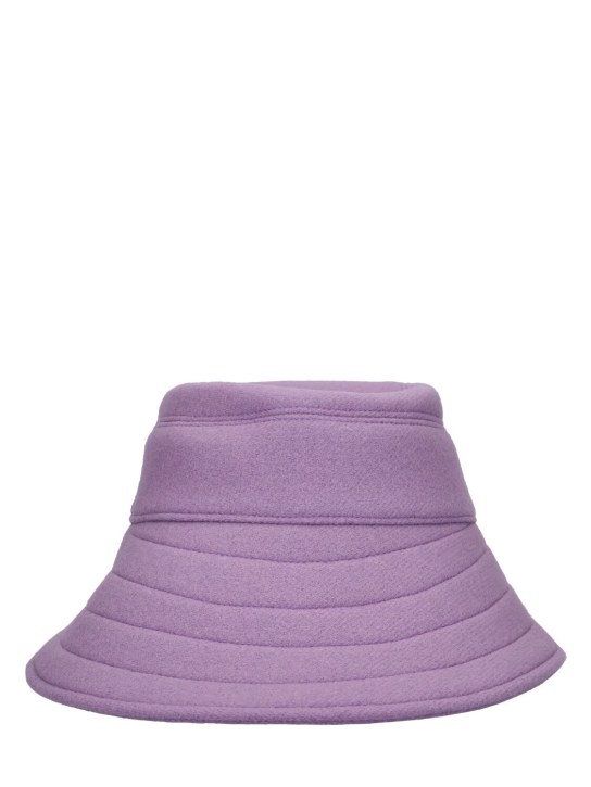 The Attico: Wool blend felt bucket hat - Lavender - women_0 | Luisa Via Roma