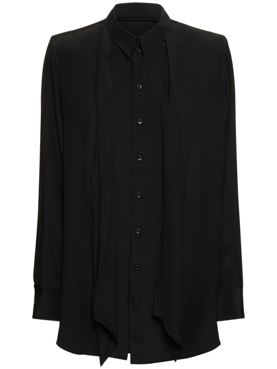 Wardrobe.nyc: Silk scarf mini dress - Black - women_0 | Luisa Via Roma