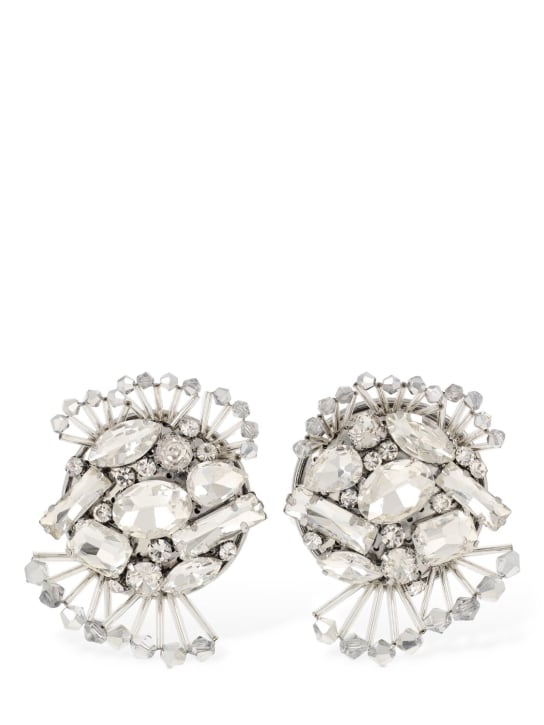 Area: Distressed crystal earrings - Silber/Kristall - women_0 | Luisa Via Roma