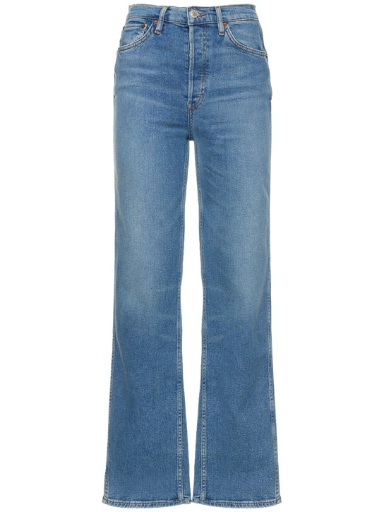 RE/DONE: Jeans rectos loose fit con cintura alta - Azul - women_0 | Luisa Via Roma