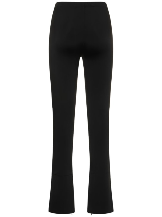 Alexander Wang: Tailored stretch leggings w/logo - Black - women_0 | Luisa Via Roma
