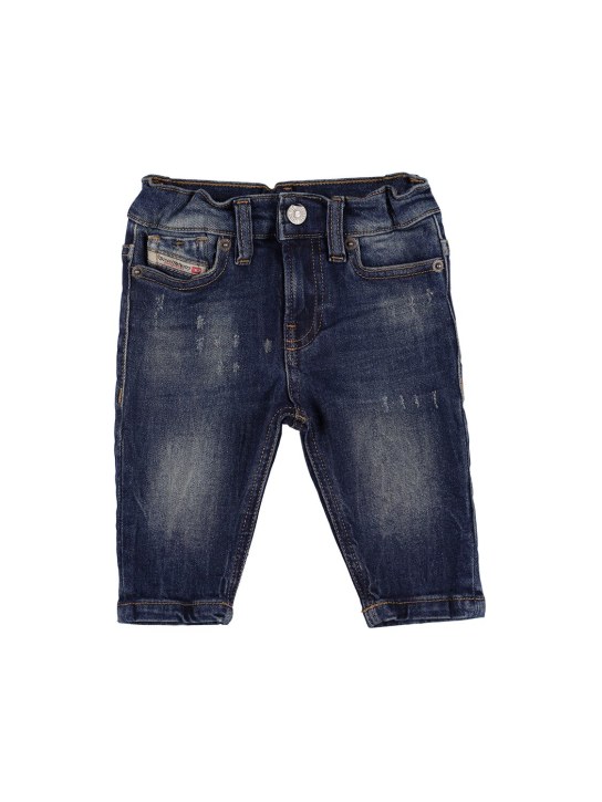 Diesel Kids: Washed stretch cotton denim jeans - Denim - kids-boys_0 | Luisa Via Roma