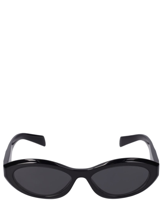Prada: Gafas de sol cat eye de acetato - Negro/Gris - women_0 | Luisa Via Roma