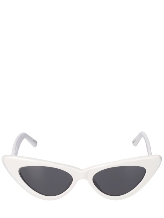 The Attico: Dora cat-eye acetate sunglasses - Beyaz/Gri - women_0 | Luisa Via Roma