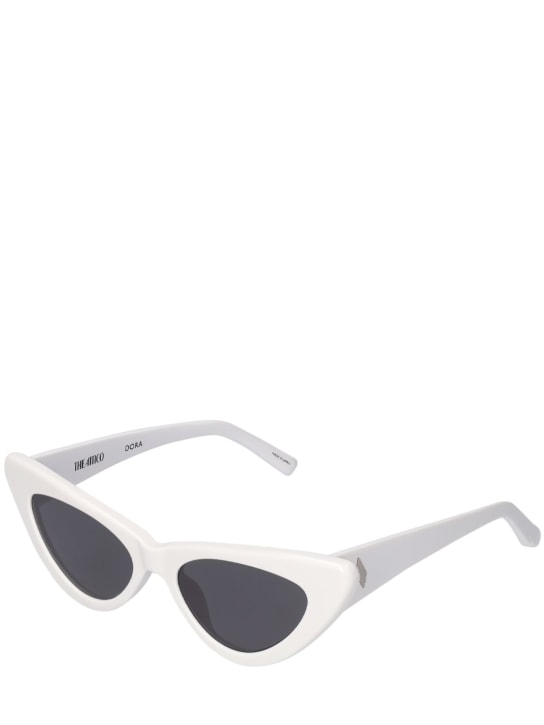 The Attico: Dora cat-eye acetate sunglasses - White/Grey - women_1 | Luisa Via Roma
