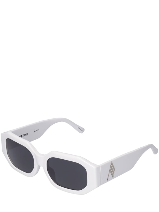The Attico: Blake squared acetate sunglasses - White/Grey - women_1 | Luisa Via Roma
