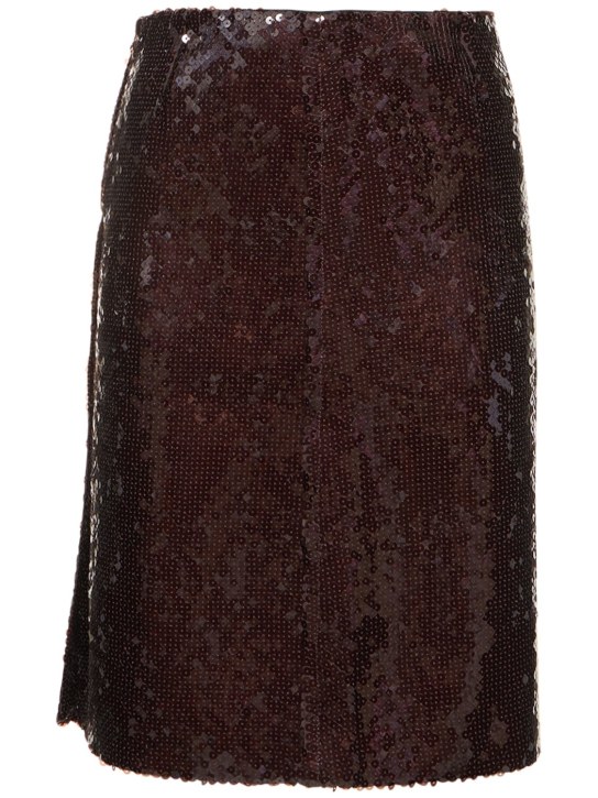 16arlington: Wile sequined midi skirt - Kahverengi - women_0 | Luisa Via Roma
