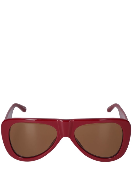 The Attico: Edie mask acetate sunglasses - Bordo - women_0 | Luisa Via Roma