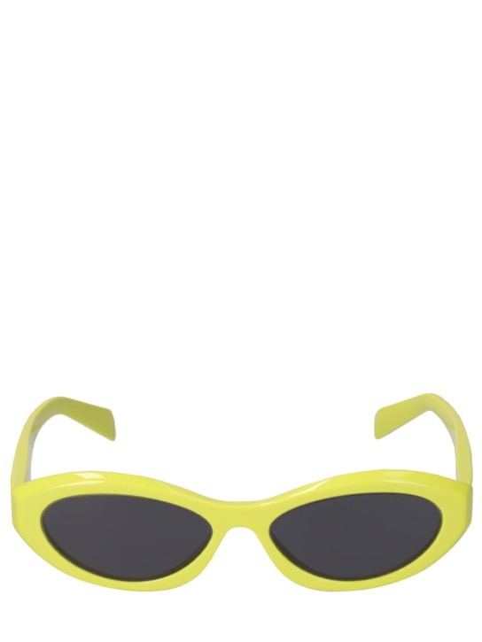 Prada: Gafas de sol cat eye de acetato - Verde/Gris - women_0 | Luisa Via Roma