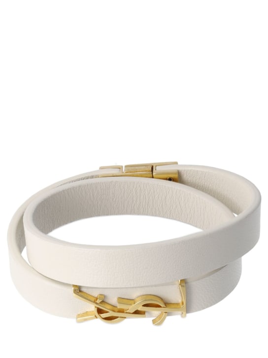 Ysl Saint Laurent leather belt white, 2023