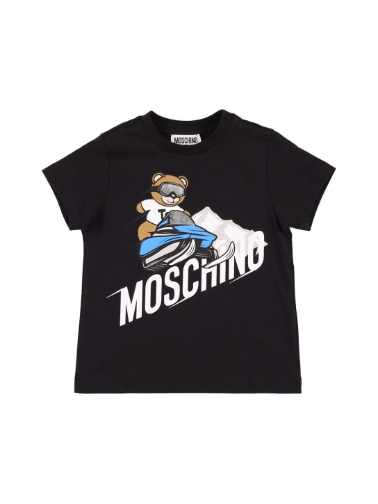 Moschino: コットンジャージーTシャツ - kids-boys_0 | Luisa Via Roma