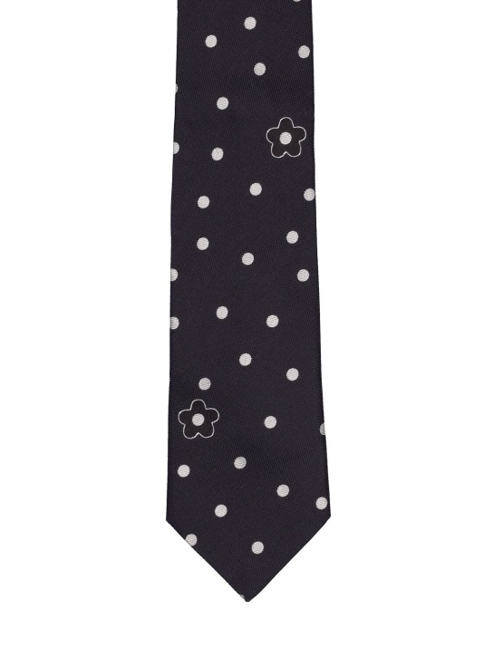 Kenzo Paris: 7cm Boke logo silk tie - men_1 | Luisa Via Roma