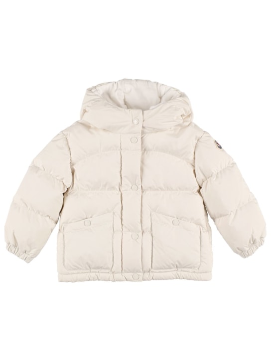 Moncler: Ebre nylon down jacket - Natural - kids-boys_0 | Luisa Via Roma