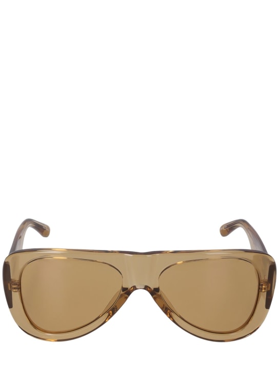 The Attico: Edie mask acetate sunglasses - Sand - women_0 | Luisa Via Roma