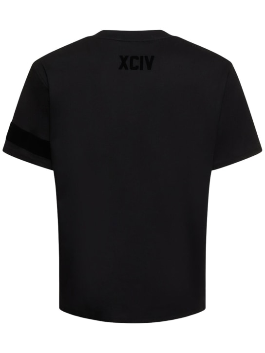 GCDS: T-shirt in jersey di cotone con logo - men_4 | Luisa Via Roma