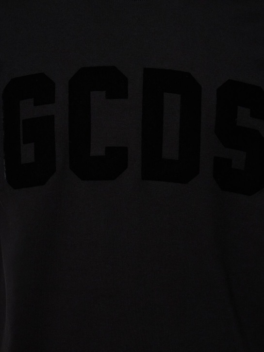 GCDS: T-shirt in jersey di cotone con logo - men_3 | Luisa Via Roma