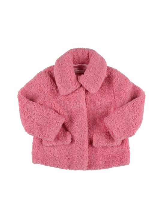 Monnalisa: Teddy jacket - Pink - kids-girls_0 | Luisa Via Roma
