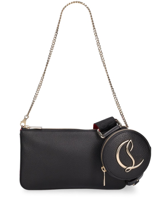 Christian Louboutin: Loubila Hybrid leather shoulder bag - Black - women_0 | Luisa Via Roma