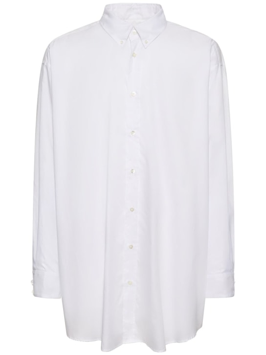 Maison Margiela: Oversize classic button down shirt - White - men_0 | Luisa Via Roma