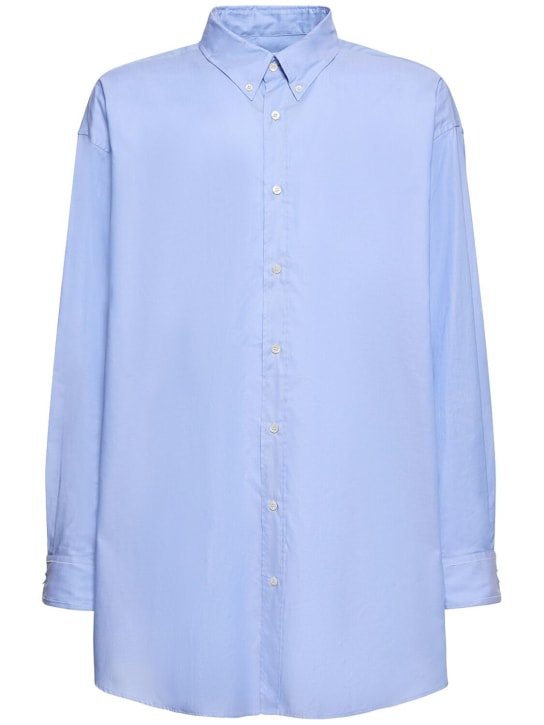 Maison Margiela: Chemise boutonnée oversize - Bleu Clair - men_0 | Luisa Via Roma