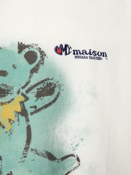 Mihara Yasuhiro: T-shirt oversize in cotone con stampa - men_3 | Luisa Via Roma