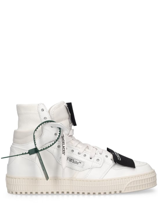 Off-White: Sneakers montantes 3.0 Off Court 20 mm - Blanc/Noir - women_0 | Luisa Via Roma