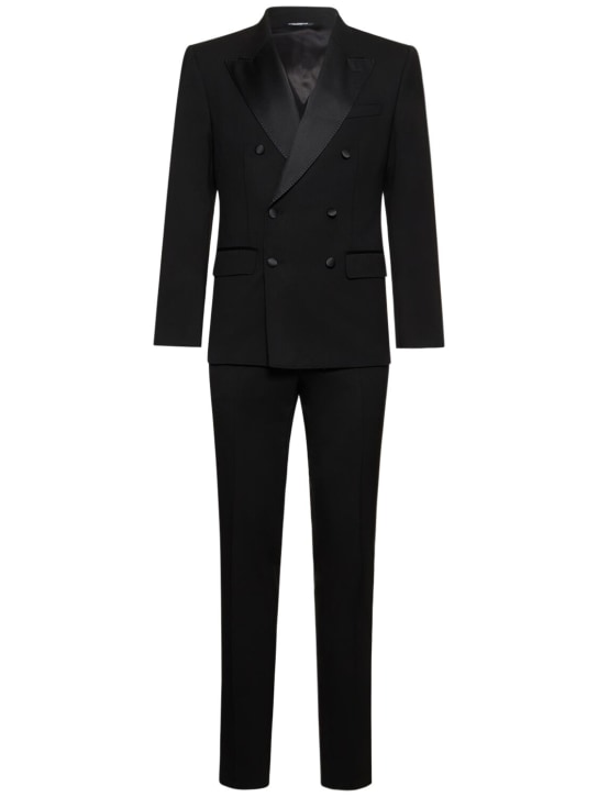 Dolce&Gabbana: Double breasted tuxedo suit - men_0 | Luisa Via Roma