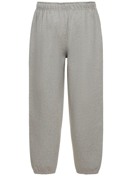 Nike: Pantalon en coton mélangé Solo Swoosh - Dk Grey Heather - men_0 | Luisa Via Roma