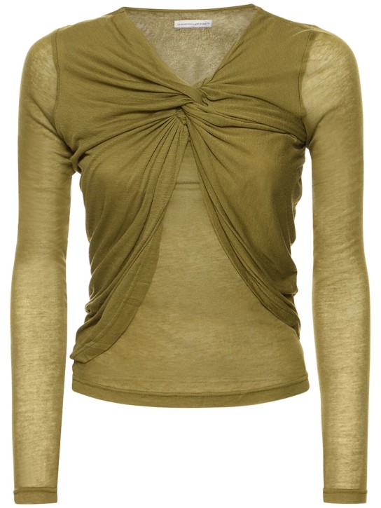 Christopher Esber: Transparentes Trikot-Oberteil „Trochiatide“ - Khaki - women_0 | Luisa Via Roma