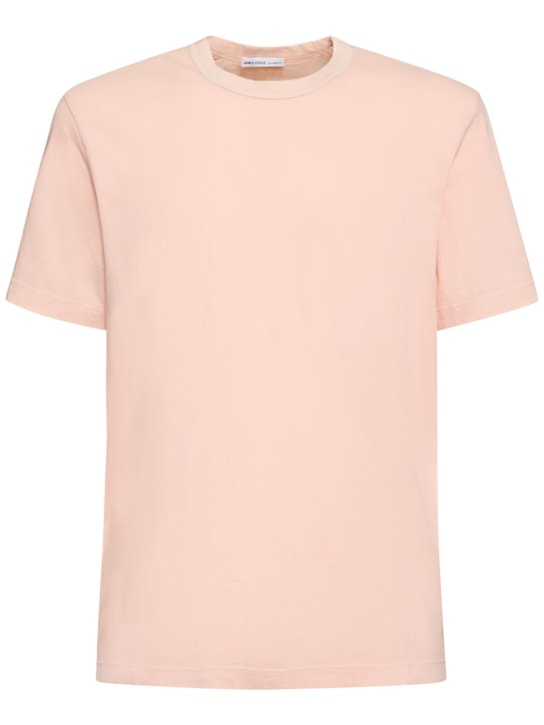 James Perse: T-shirt en jersey de coton léger - Rose - men_0 | Luisa Via Roma