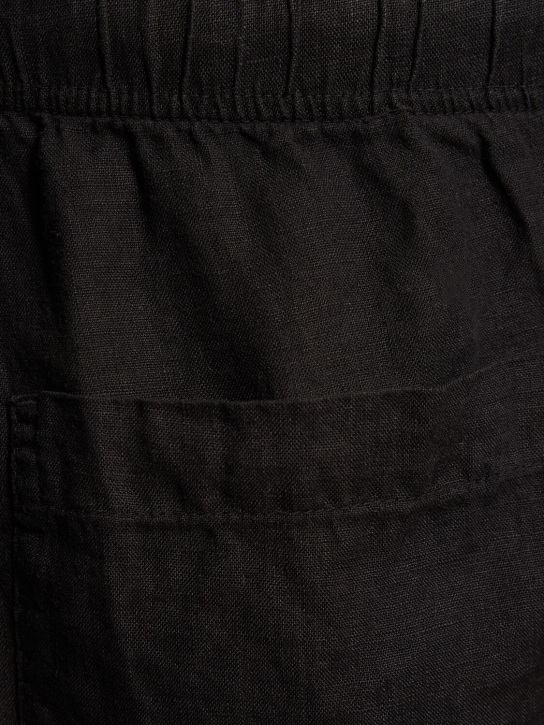 James Perse: Shorts leggeri in lino - Nero - men_1 | Luisa Via Roma