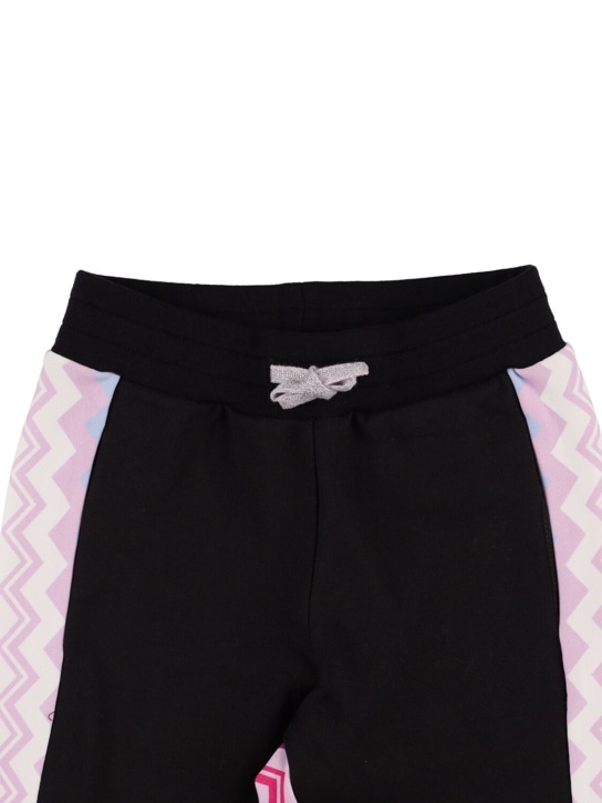 Missoni: Pantalones deportivos de algodón - Negro/Multi - kids-girls_1 | Luisa Via Roma
