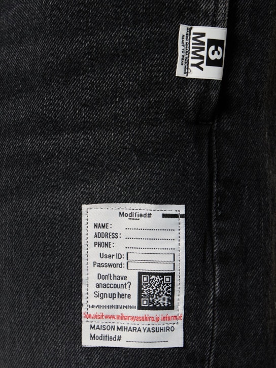 Mihara Yasuhiro: Pantaloni in denim di cotone / vita elasticizzata - men_3 | Luisa Via Roma