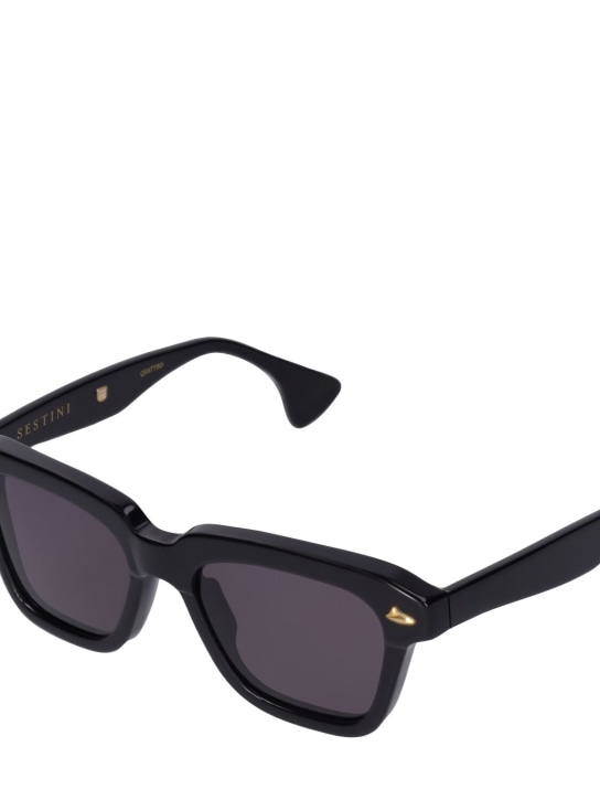 Sestini: Eckige Sonnenbrille aus Acetat „Quattro“ - Schwarz - men_1 | Luisa Via Roma