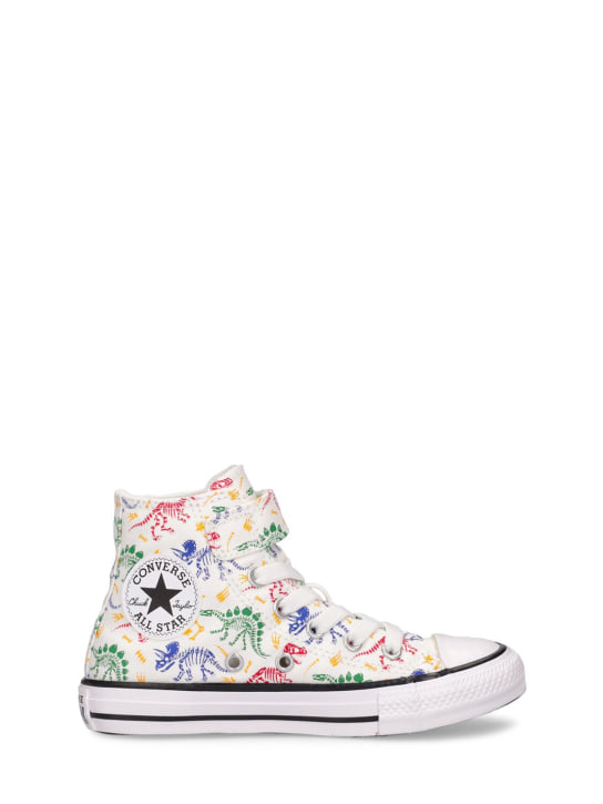 Converse: Cotton canvas strap sneakers - Beyaz - kids-boys_0 | Luisa Via Roma