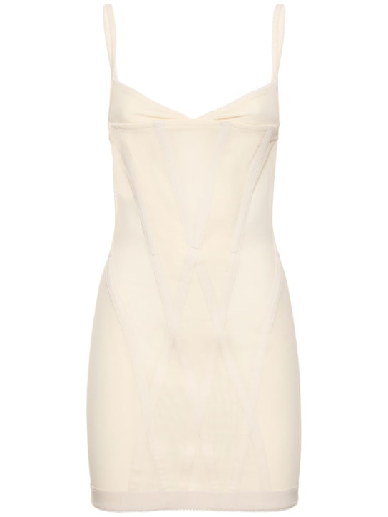 Dion Lee: Mesh corset mini dress - Ivory - women_0 | Luisa Via Roma