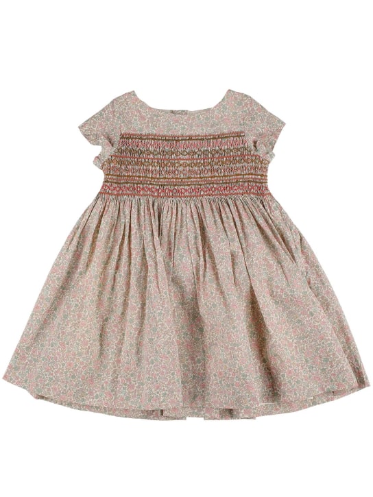 Bonpoint: Vestido de algodón - Beige - kids-girls_0 | Luisa Via Roma