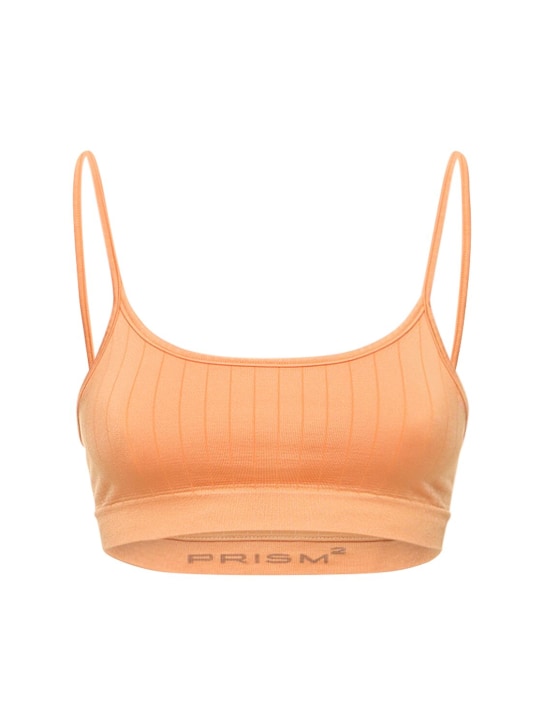 Prism Squared: Sincere flat rib bra top - Orange - women_0 | Luisa Via Roma