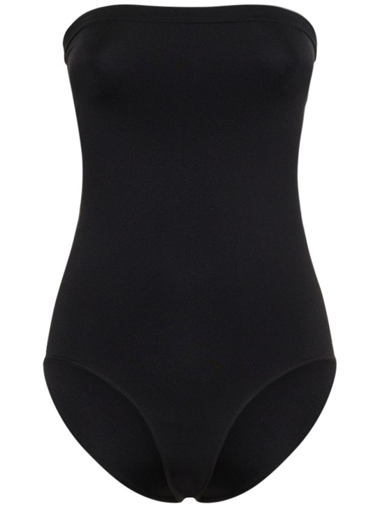 Prism Squared: Energized strapless bodysuit - Black - women_0 | Luisa Via Roma