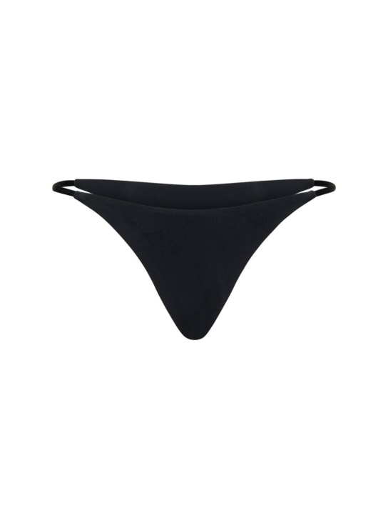 Louisa Ballou: Mini ring bikini bottoms - Siyah - women_0 | Luisa Via Roma