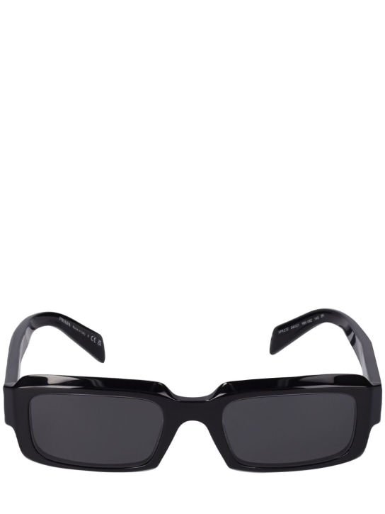 Prada: Catwalk squared acetate sunglasses - Black/Grey - women_0 | Luisa Via Roma