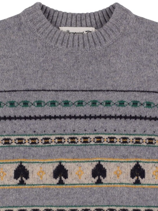 Bonpoint: Suéter de lana - Gris - kids-boys_1 | Luisa Via Roma