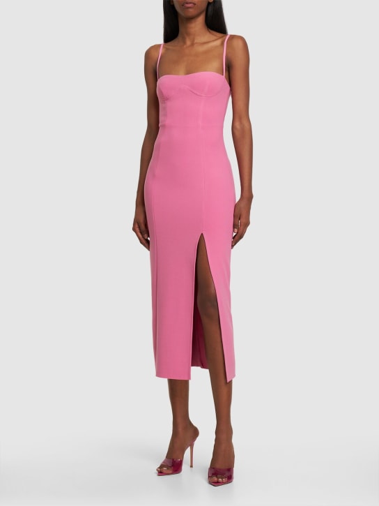 Bec + Bridge: Robe midi en crêpe Marisol - Rose - women_1 | Luisa Via Roma