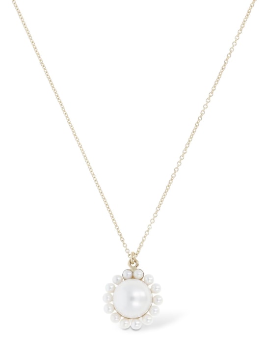 Sophie Bille Brahe: Jeanne Simple 14kt & pearl necklace - İnci - women_0 | Luisa Via Roma