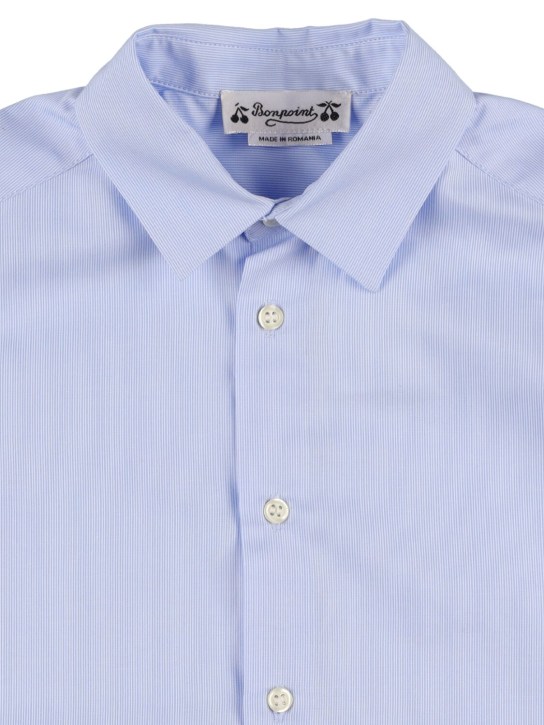 Bonpoint: Aristote classic cotton shirt - Açık Mavi - kids-boys_1 | Luisa Via Roma