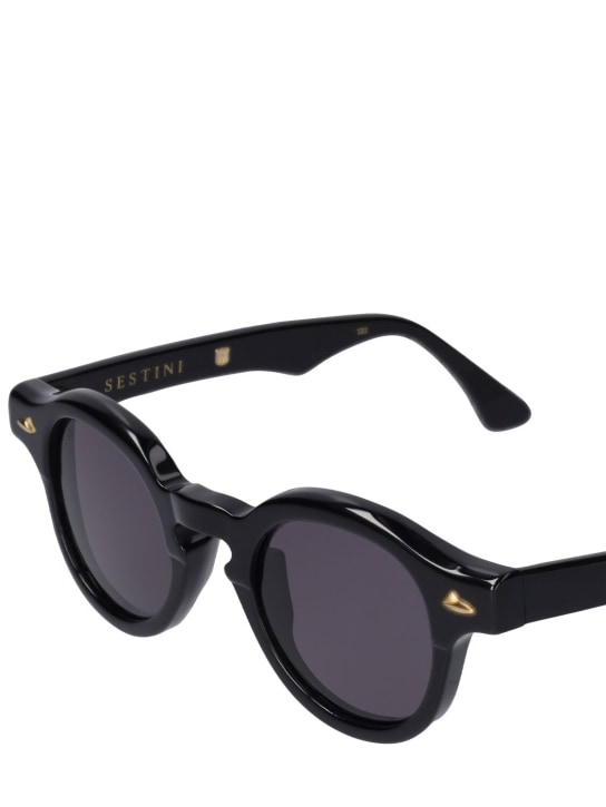Sestini: Sei round acetate sunglasses - Black - men_1 | Luisa Via Roma