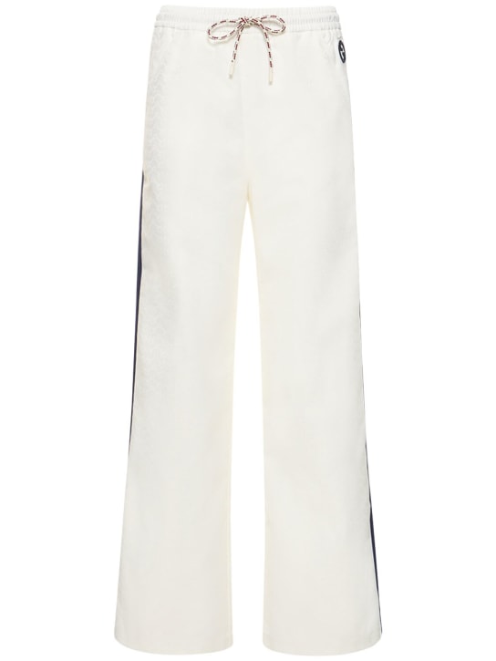Gucci: Pantalones de jersey techno - Blanco - women_0 | Luisa Via Roma