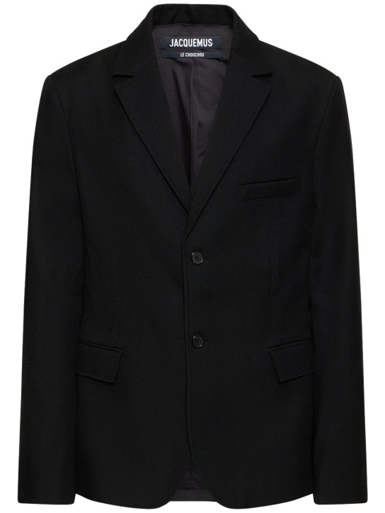 Jacquemus: La Veste Disgreghi wool jacket - Black - men_0 | Luisa Via Roma