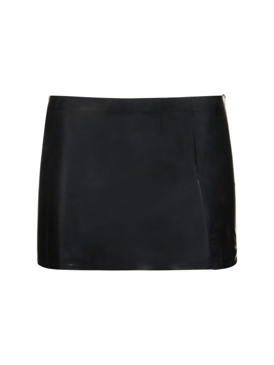 Miaou: Micro latex mini skirt - Siyah - women_0 | Luisa Via Roma