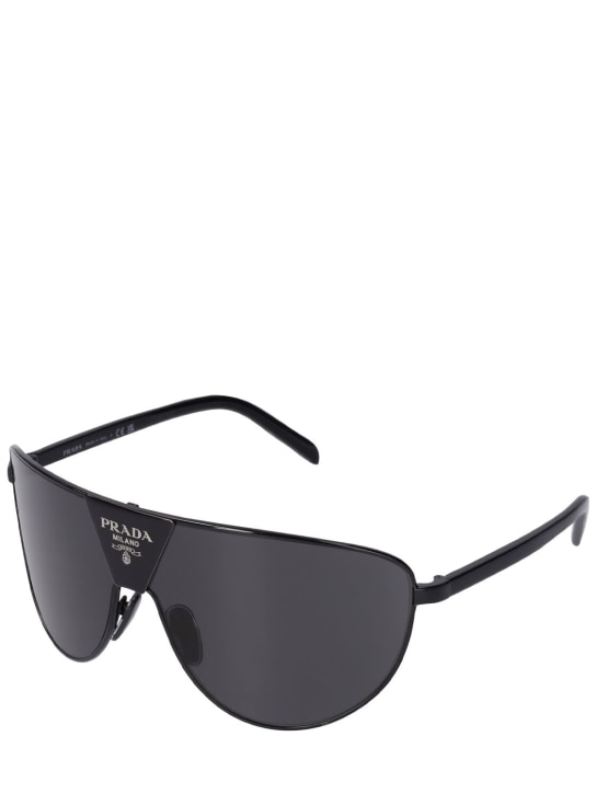 Prada: Pilotensonnenbrille aus Metall „Catwalk“ - Schwarz/Dunkelg - men_3 | Luisa Via Roma